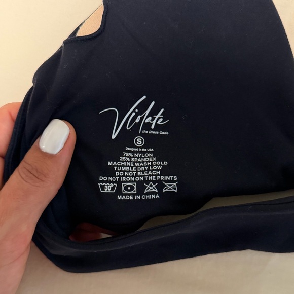 Violate the Dresscode Twist Halter Sports Bra - Picture 6 of 6